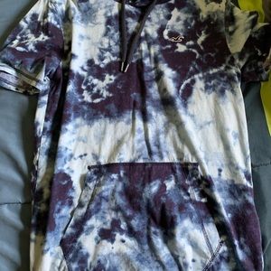 Blue Camo Short sleeved Hoodie